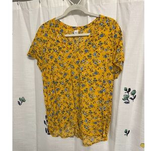 Yellow Floral Blouse